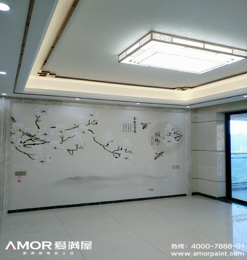 愛滿屋(wu)3D肌理壁畫背景(jing)牆